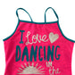 George Swim Top Age 10 Pink I Love Dancing in The Sunshine