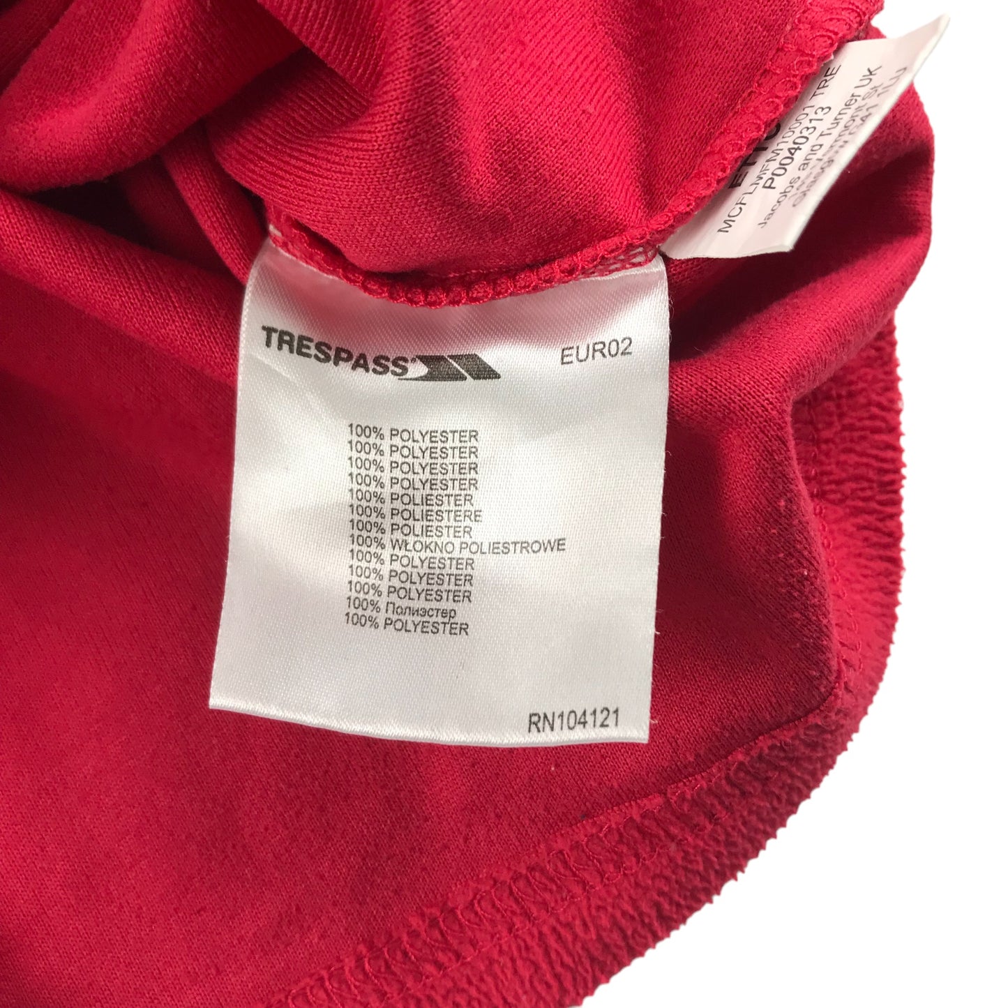 Trespass Fleece Age 9 Red Half Zip