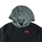 Under Armour hoodie 9-11 years black pullover with grey hood