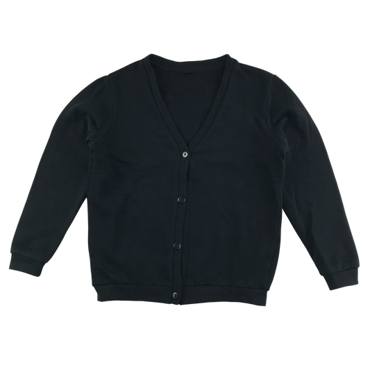 Black jersey school cardigan