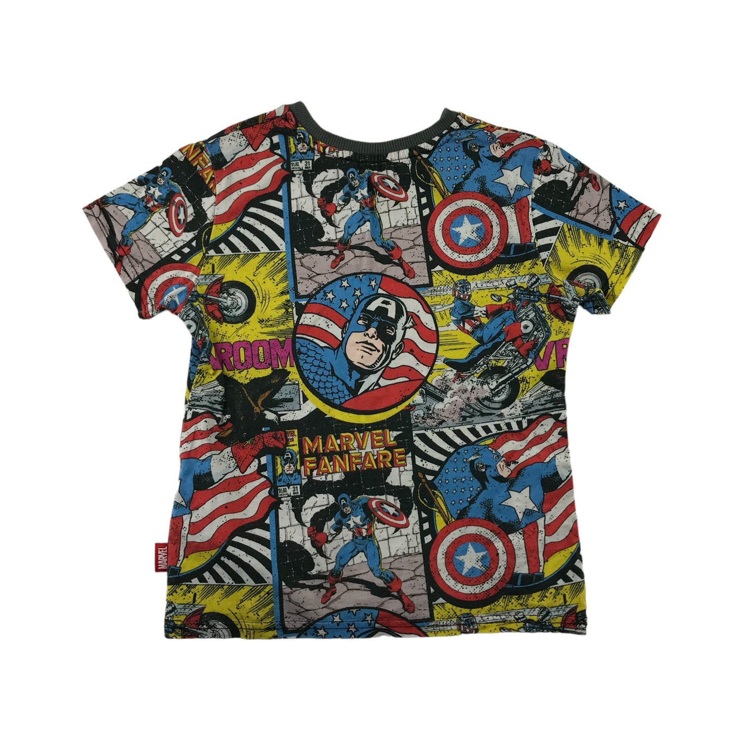 Disney t-shirt 5-6 years Marvel superheroes comic print pattern short sleeve cotton