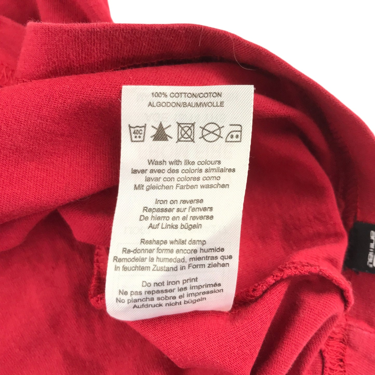 Animal t-shirt 13-14 years red long sleeve print cotton