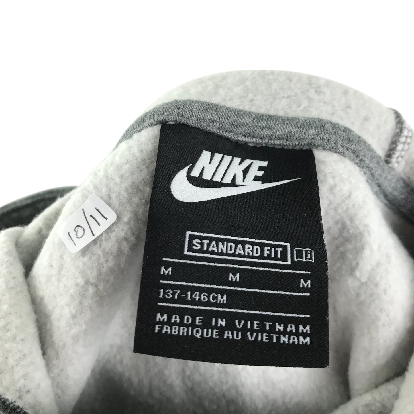 Nike hoodie 9-11 years grey pullover with pink logo
