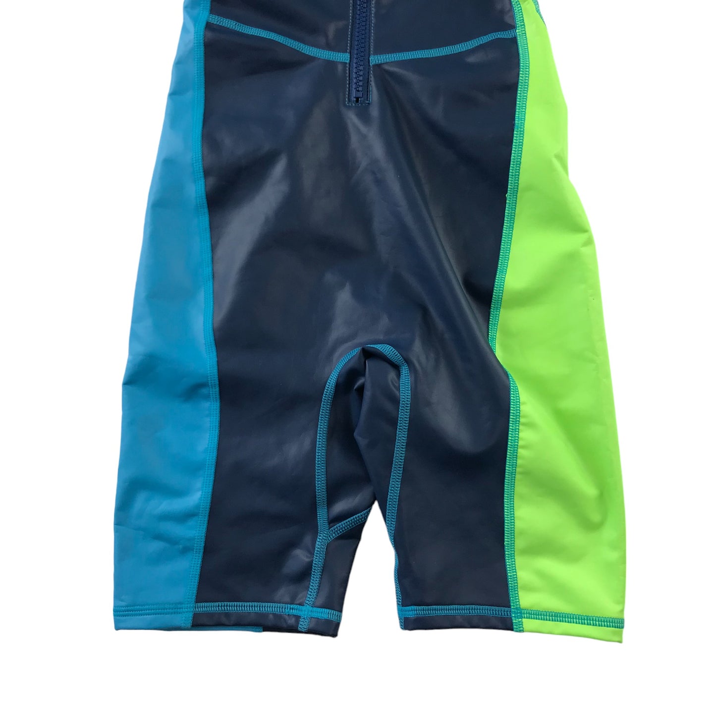 Decathlon Swim Onesie Age 8-9 Navy and Neon Short Legs