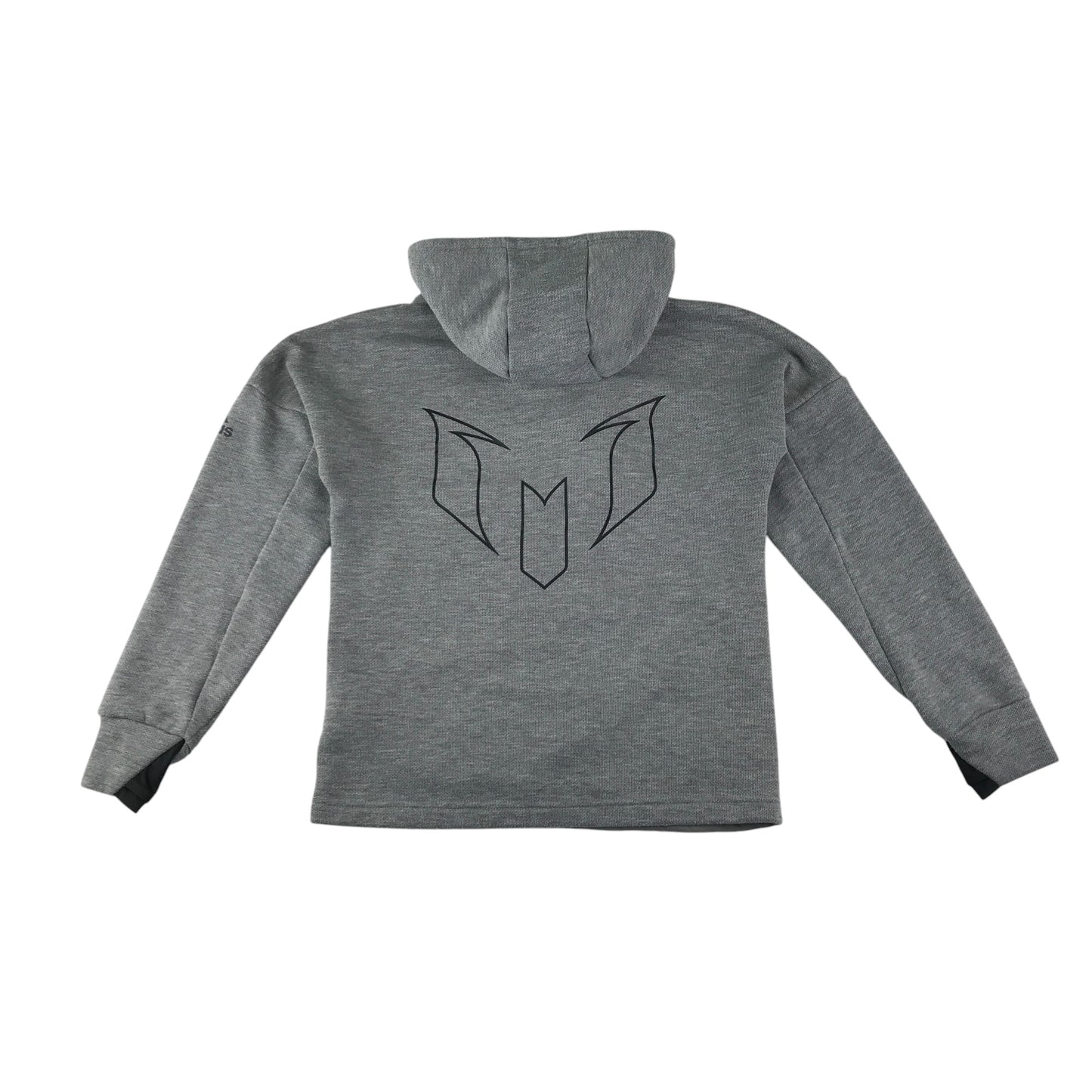 Adidas hoodie 11-12 years grey plain with full zipper