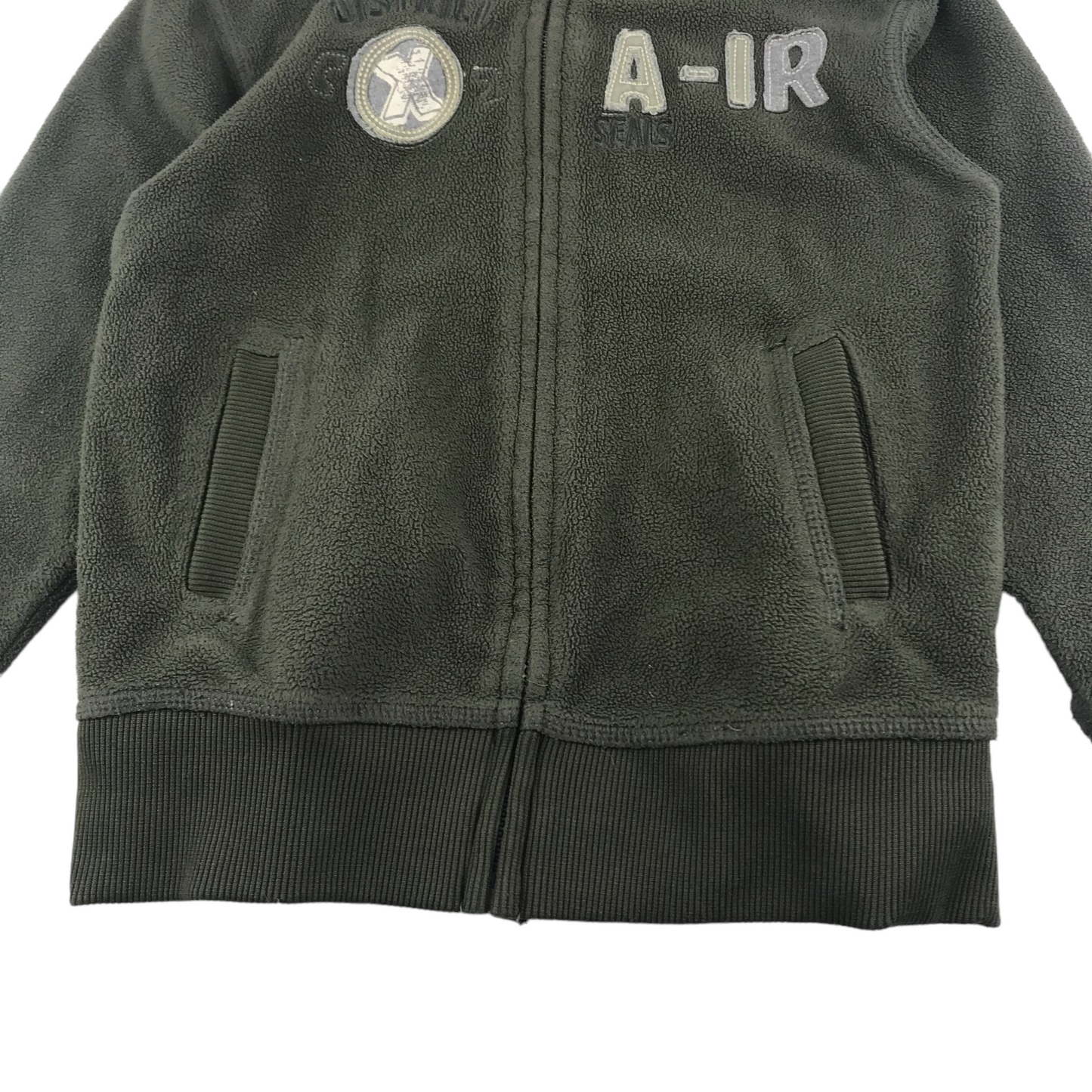 WE Fashion Fleece Age 5 Khaki Green Full Zip