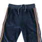 George joggers 5-6 years navy velvety material multicolour side stripes detail