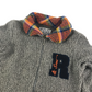 Replay & Son size 7-9 grey check collar fleece
