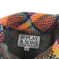 Replay & Son size 7-9 grey check collar fleece