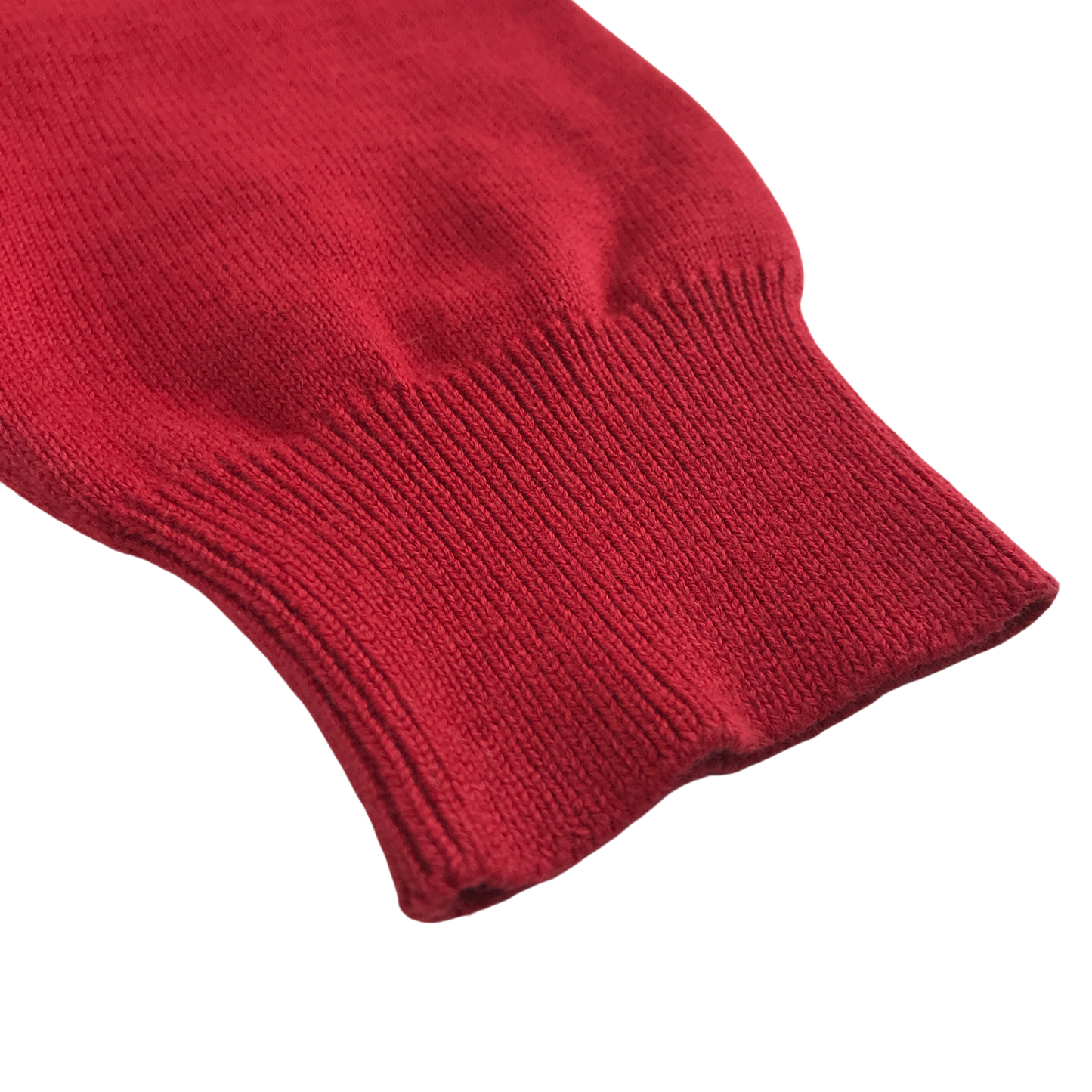 Red v-neck school jumper