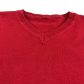 Red v-neck school jumper