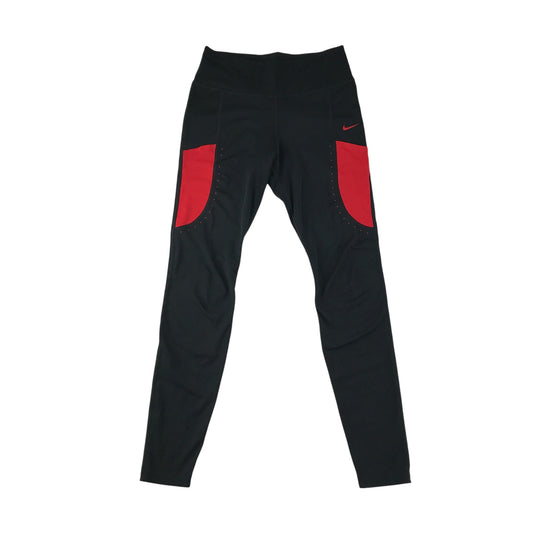 Nike sport leggings women's size M black and red Dri-Fit