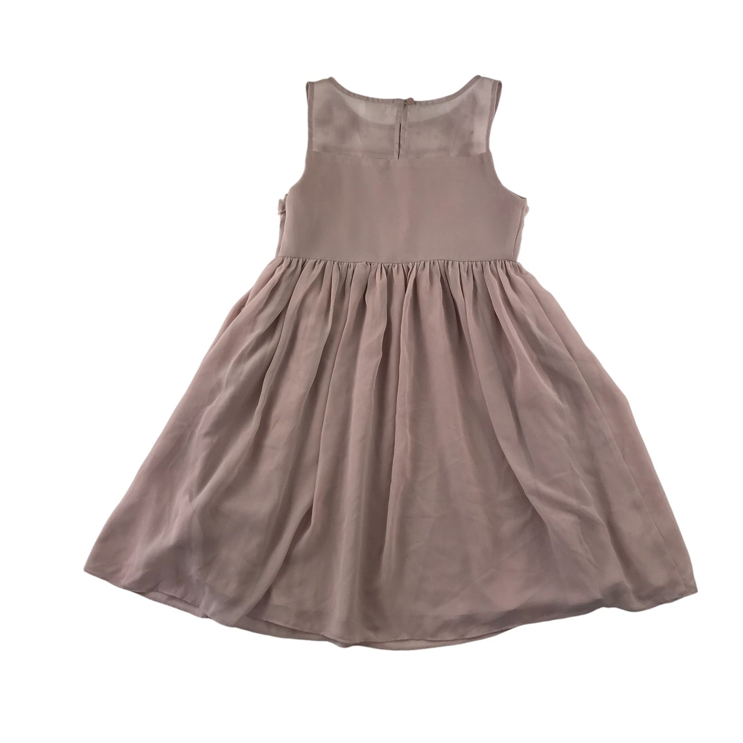 M&S dress 6-7 years dusty pink with floral detailing on the top