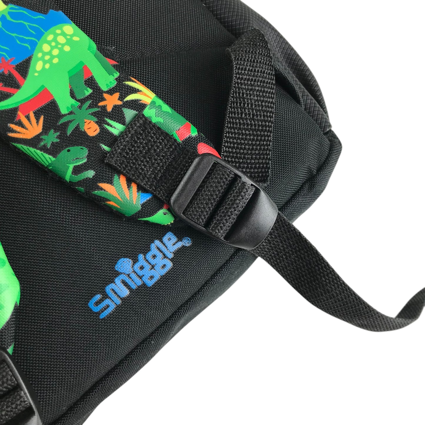 Smiggle small rucksack green and black dinosaurs