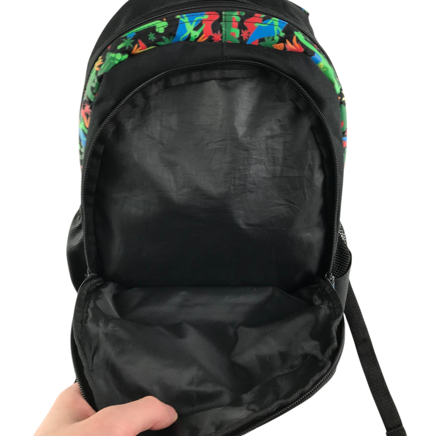 Smiggle small rucksack green and black dinosaurs