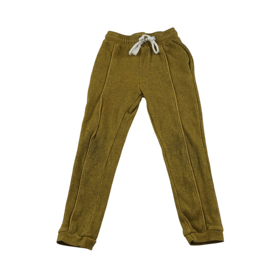 Little C's joggers 5-6 years mustard yellow plain with yellow draw strings