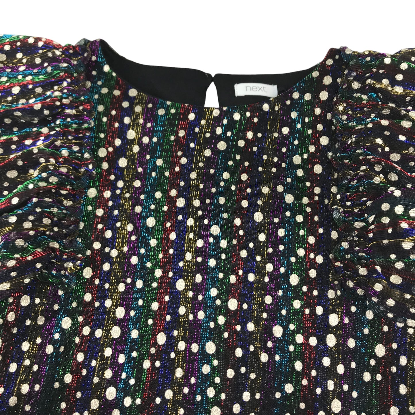 Next dress 7-8 years black and multicolour sparkly A-line chemise