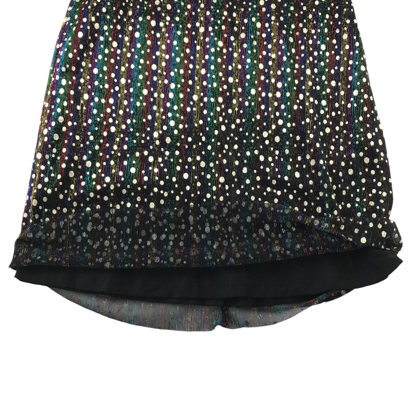 Next dress 7-8 years black and multicolour sparkly A-line chemise