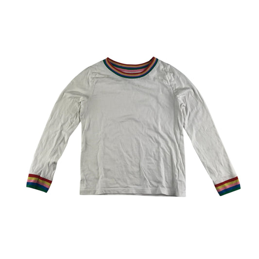 Boden t-shirt 9-10 years white and multicolour long sleeve cotton