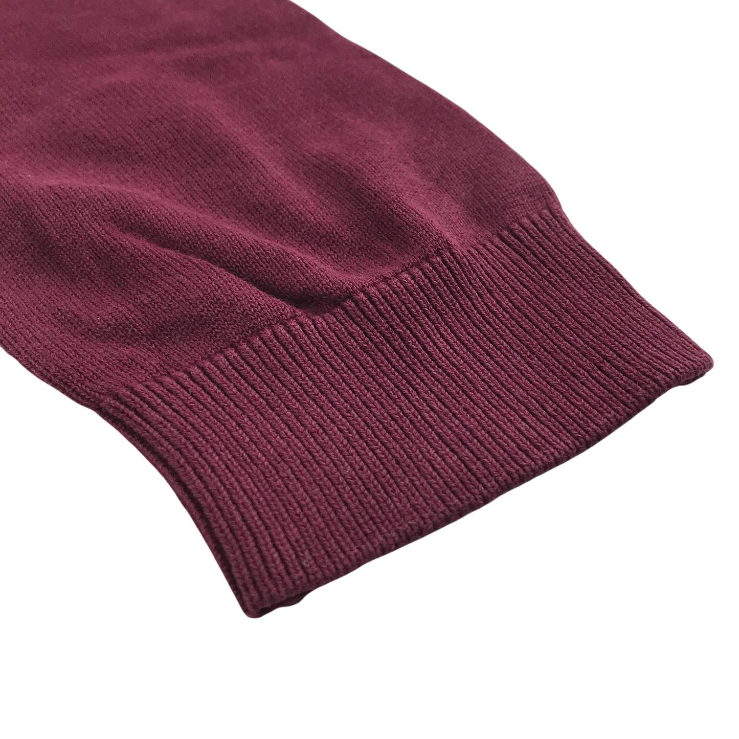 Burgundy v-neck school jumper