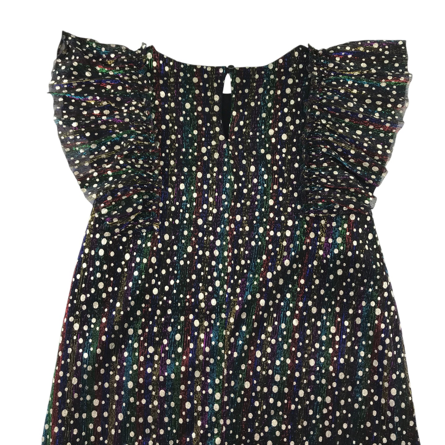 Next dress 7-8 years black and multicolour sparkly A-line chemise