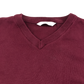Burgundy v-neck school jumper