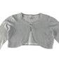 John Rocha bolero 9-10 years silver sparkly single button cropped cardigan