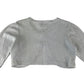 John Rocha bolero 9-10 years silver sparkly single button cropped cardigan