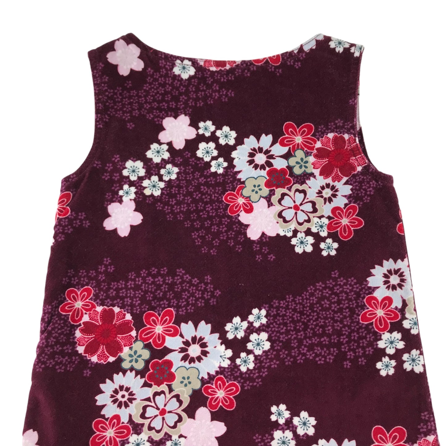 Dubster dress 5-6 years purple floral velvet style A-line