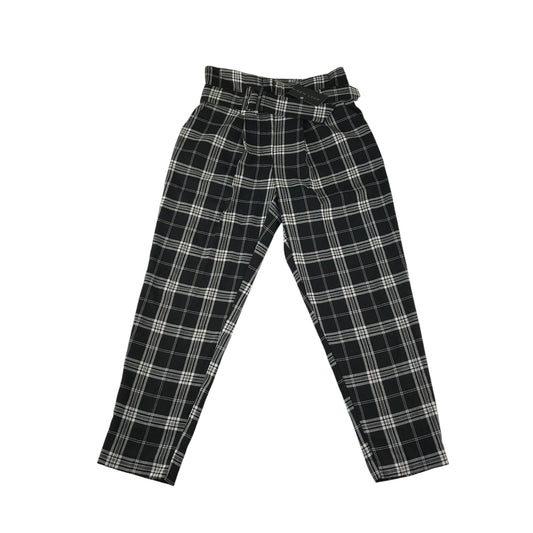 New Look trousers women's size UK 10 black and white check pattern