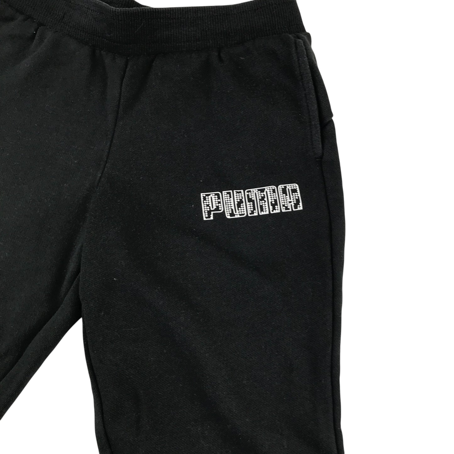 Puma joggers 7-8 years black pull-on with logo