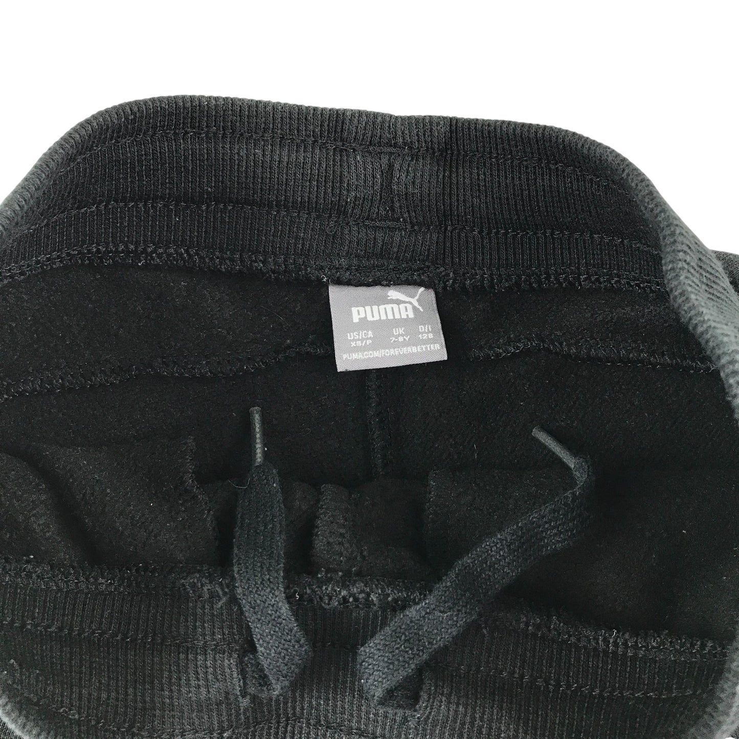 Puma joggers 7-8 years black pull-on with logo