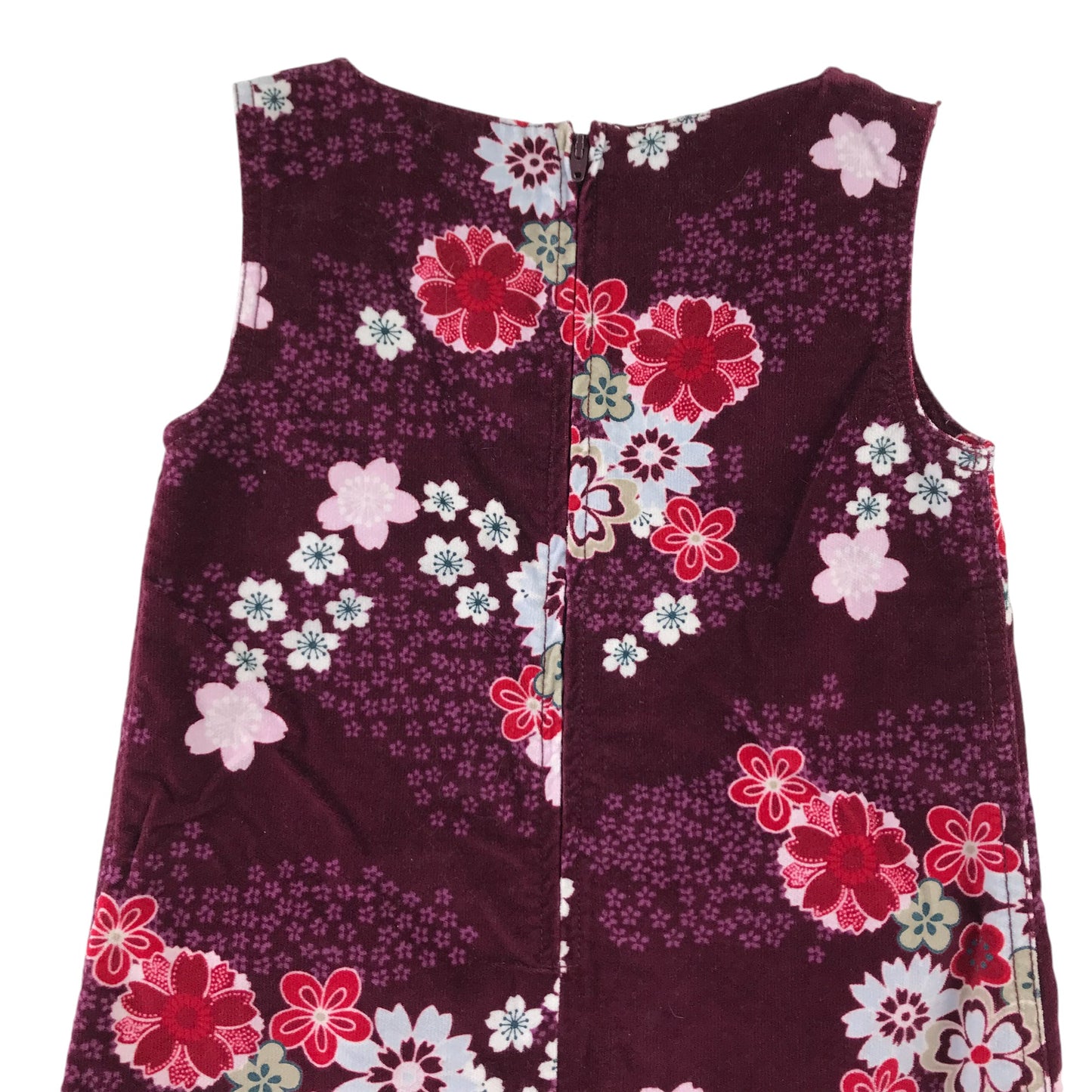 Dubster dress 5-6 years purple floral velvet style A-line