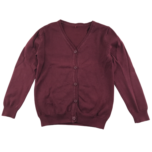 Burgundy school cardigan
