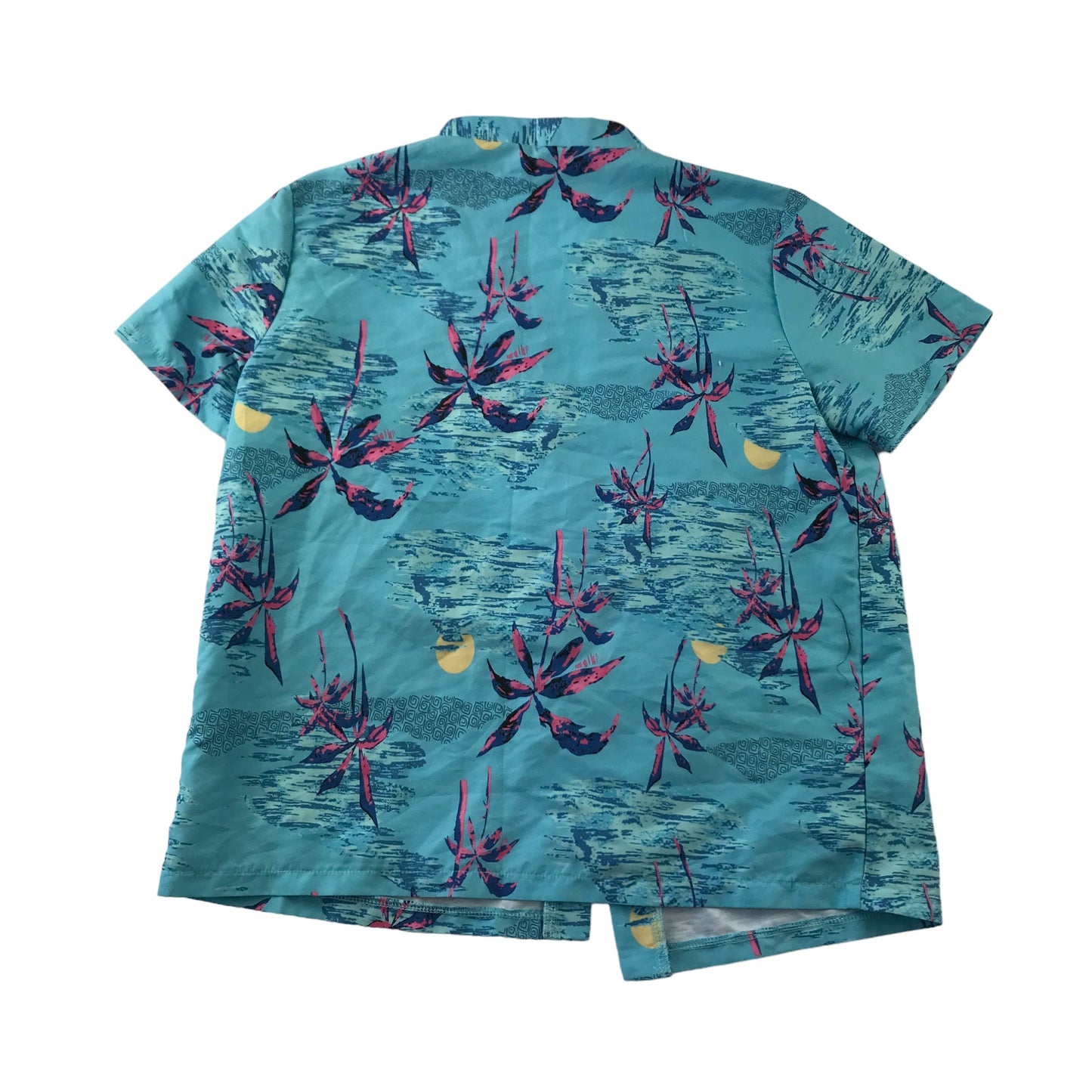 Shein Kimono and Shorts Set Age 13 Blue Beach Theme Print