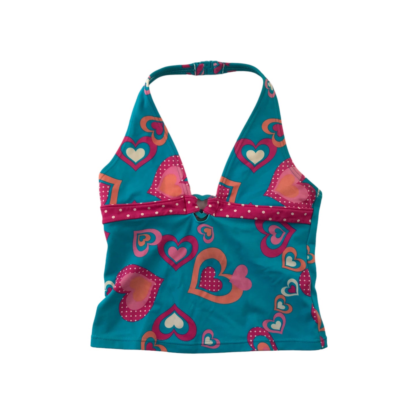 Swim Tops Age 9 Pink and Blue Love Heart 2-Piece set