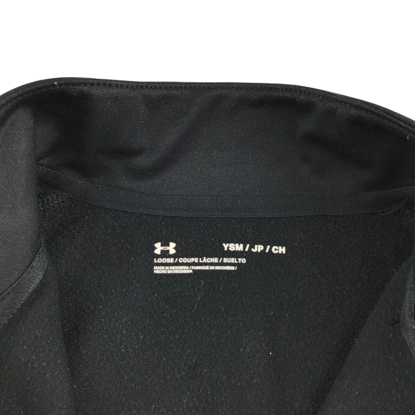 Under Armour sweater 8-9 years black long sleeve full zipper