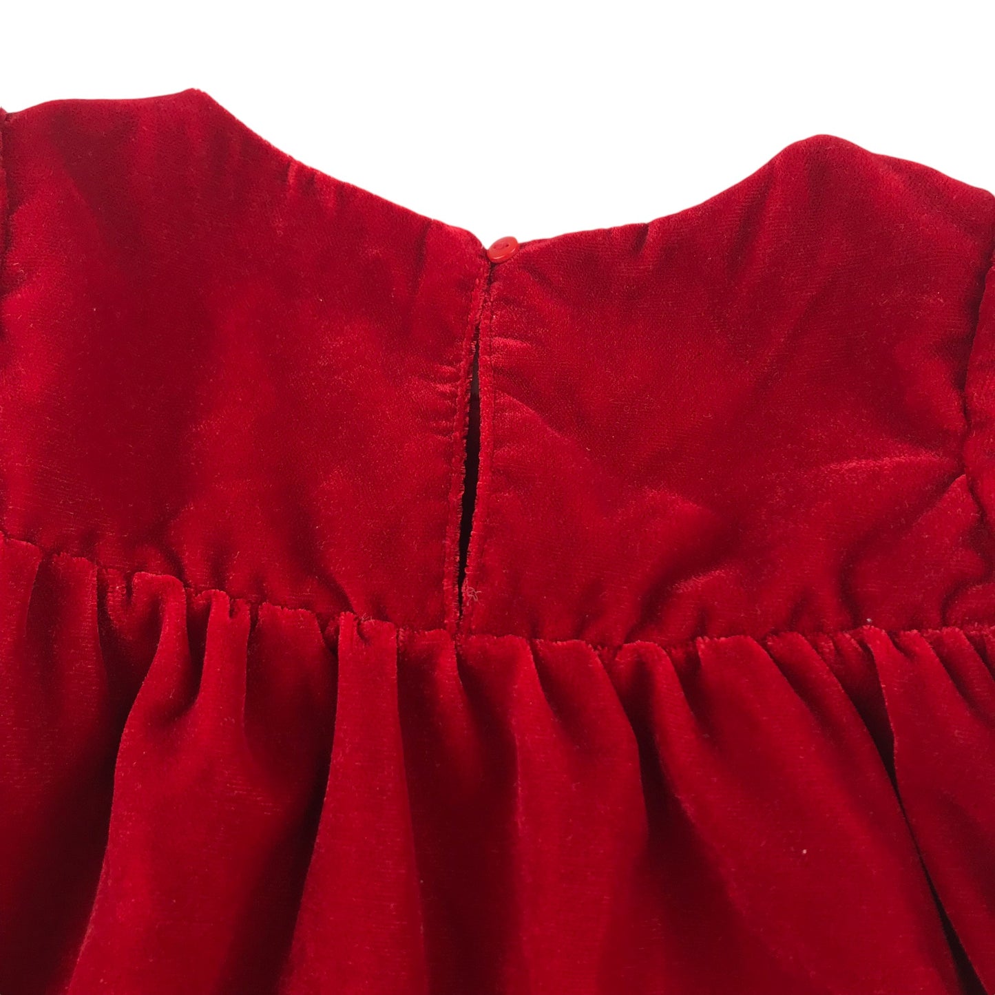 H&M dress 7-8 years red velvety chemise with sequin detailing