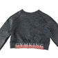 Gym King sport top women's size UK 4-6 grey long sleeve crop top