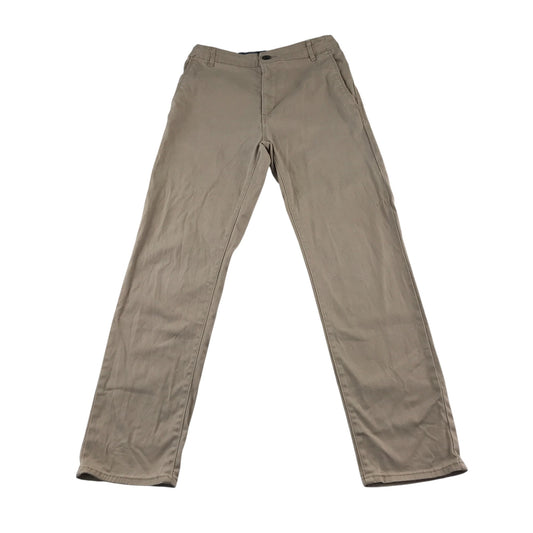 H&M trouser 12-13 year beige pull-on slim fit adjustable waist