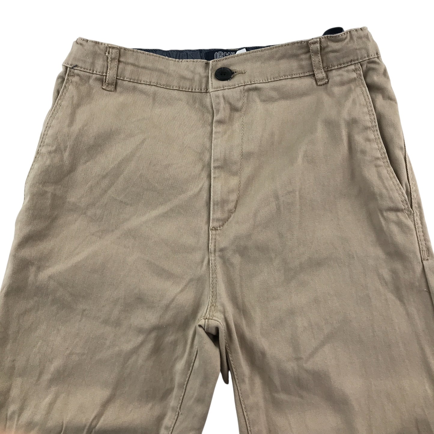 H&M trouser 12-13 year beige pull-on slim fit adjustable waist