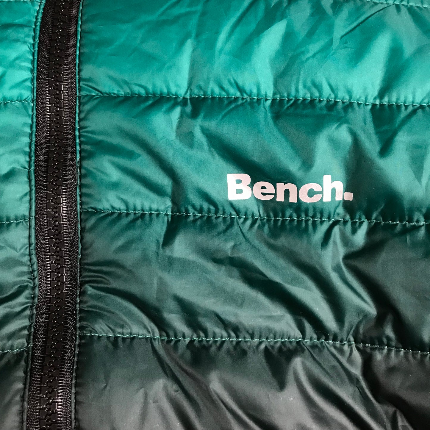 Bench. Teal and Black Gradient Puffer Bomber Jacket Age 7