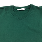Green v-neck school jumper