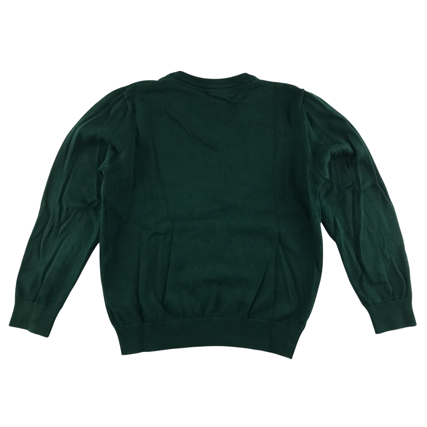 Green v-neck school jumper