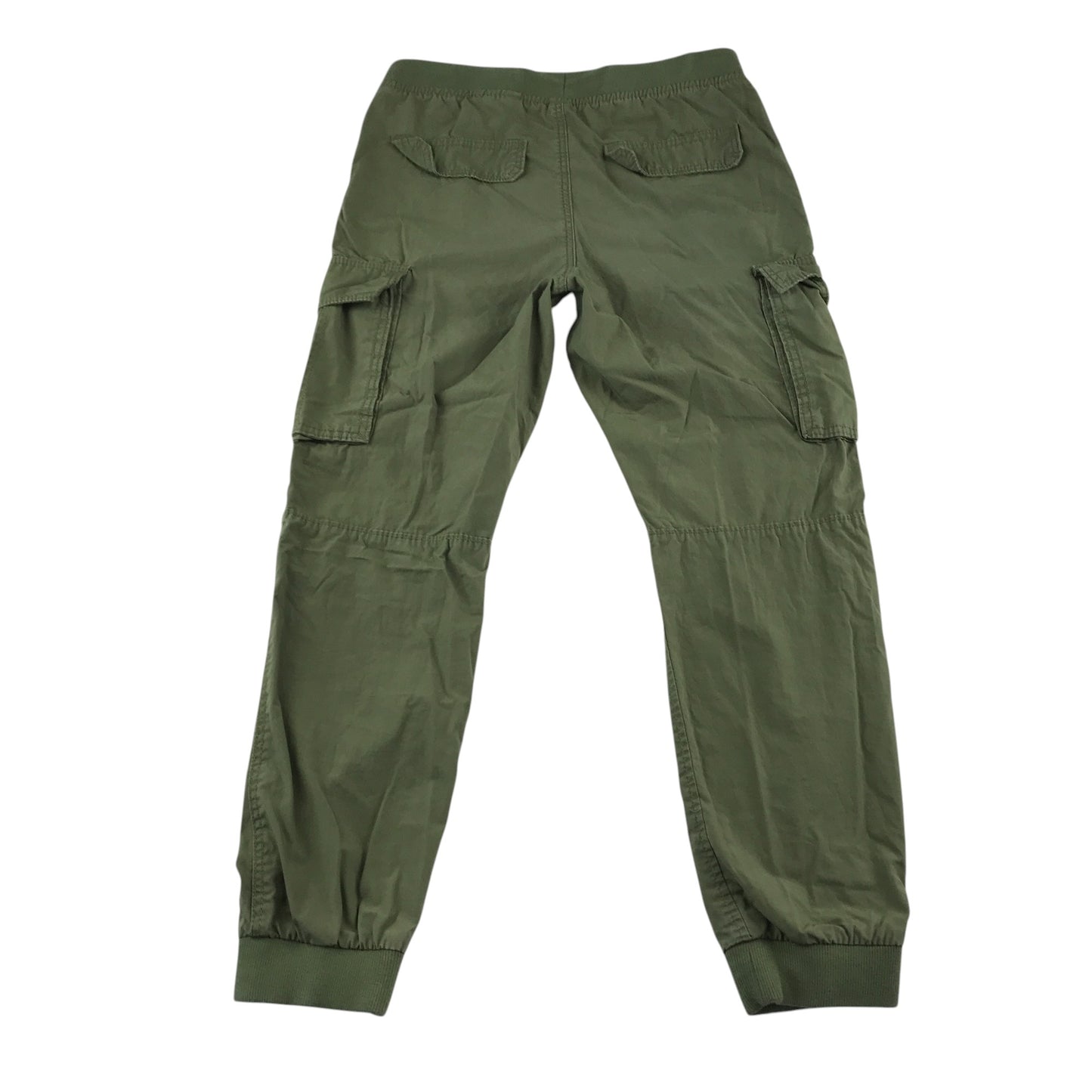 H&M trouser 12-13 year khaki pull-on jogger cargo style cotton