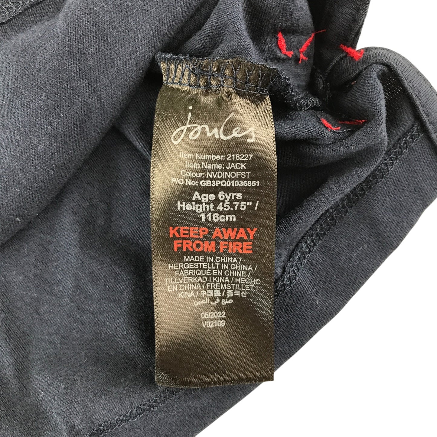 Joules festive t-shirt 5-6 years navy blue flip sequin T-rex