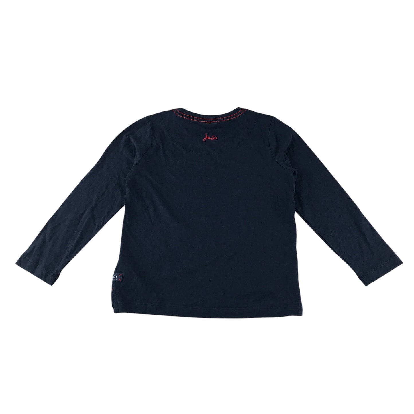 Joules festive t-shirt 5-6 years navy blue flip sequin T-rex