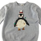 George festive jumper 8-9 years light blue Christmas penguin