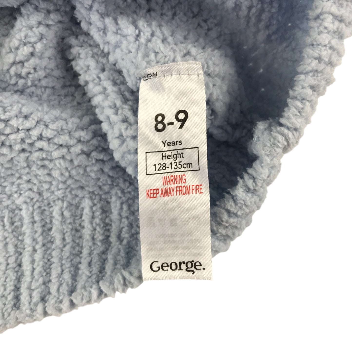 George festive jumper 8-9 years light blue Christmas penguin