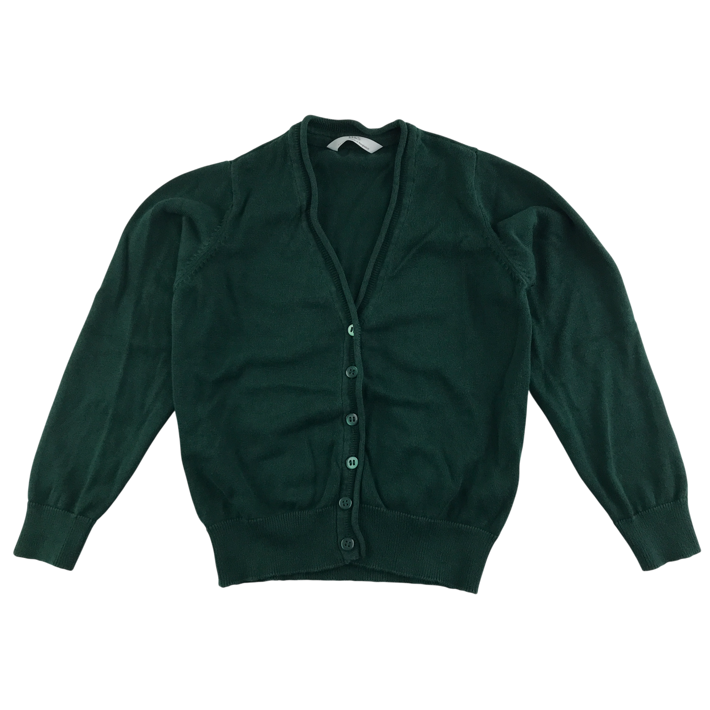 Green school cardigan
